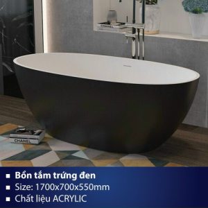Bồn tắm trứng đen Varino BT05